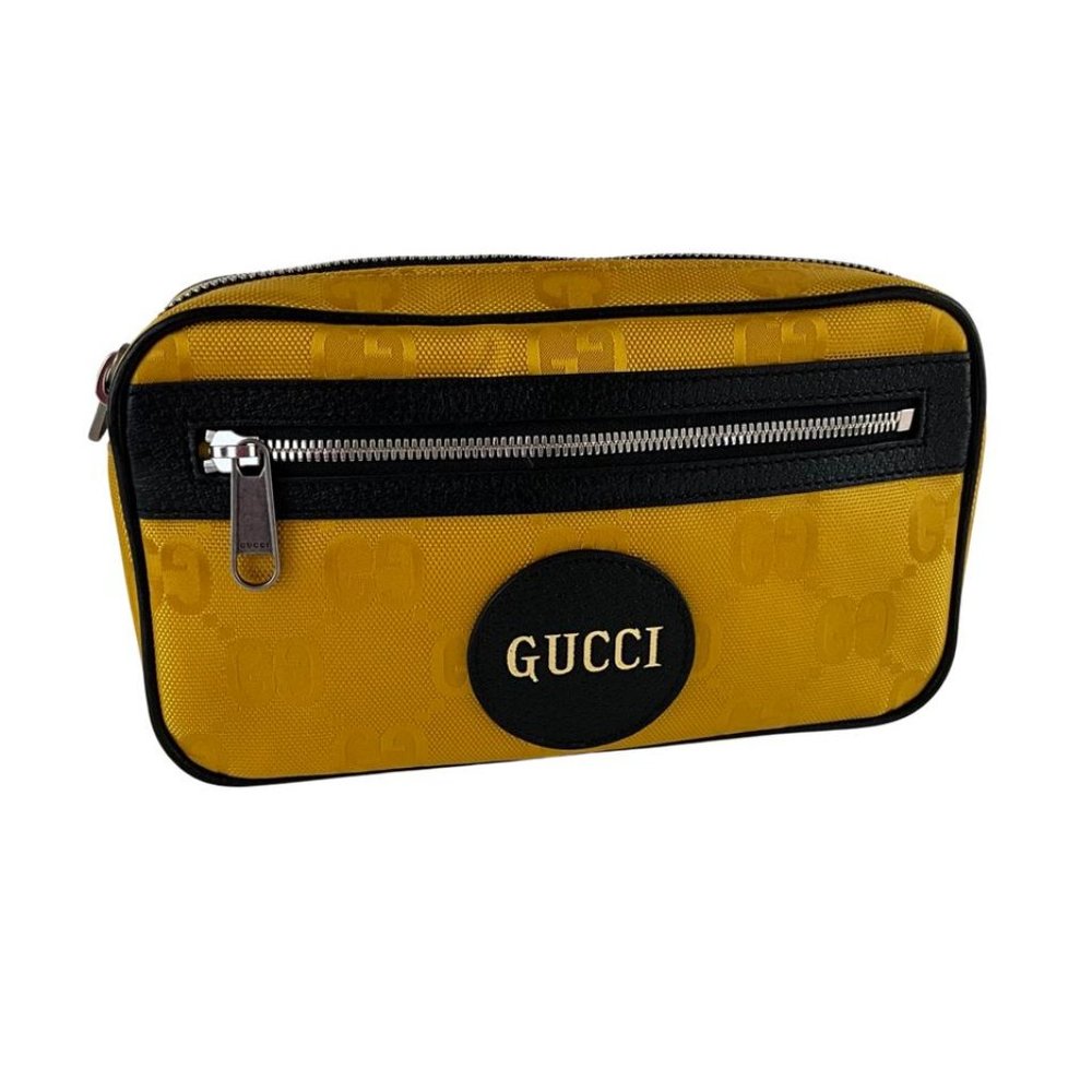 Gucci Men's Off The Grid Belt Bag Interlocking GG Yellow Size M